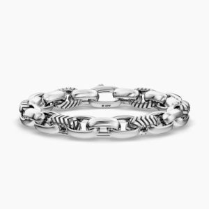 Chevron Oval Link Bracelet 10mm
