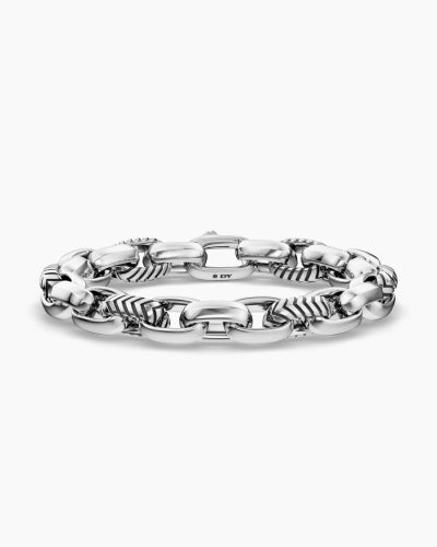 Chevron Oval Link Bracelet 10mm